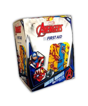 Marvel Avengers Bandages 100CT  3/4x3 (Ironman  Captain America  Black Panther)