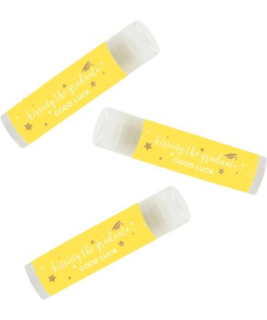 Shop Andaz Press Yellow & Gold Glitter Graduation Party Collection | Kissing the Graduate Lip Balm Favors 12-Pack - Buy Online on GoSupps.com