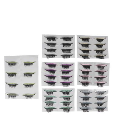 28 Pairs Reusable False Eyelashes - 7 Colors Makeup Stickers for Women & Girls | International Shipping - Buy Online on GoSupps.com