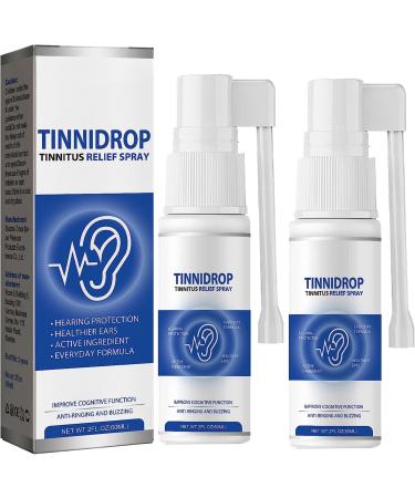 Tinnitus Relief Spray Tinnitus Relief for Ringing Ears Drops Anti Tinnitus Earwax Removal Spray Promote Good Sleep 2pcs