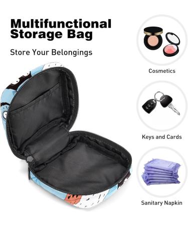 GIAPB Owl Blue Period Bag | Sanitary Napkin Storage & Travel Makeup Pouch - Buy Online on GoSupps.com
