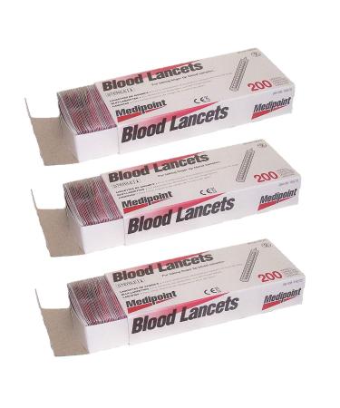 MEDIPOINT Stainless Steel Lancet - 200ct (Pack of 3)