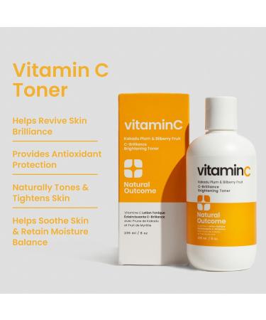 Buy C-Brilliance Vitamin C Toner - Vegan Witch Hazel Astringent with Kakadu Plum & Bilberry | 8 oz | Fragrance Free - International Shipping - Buy Online on GoSupps.com