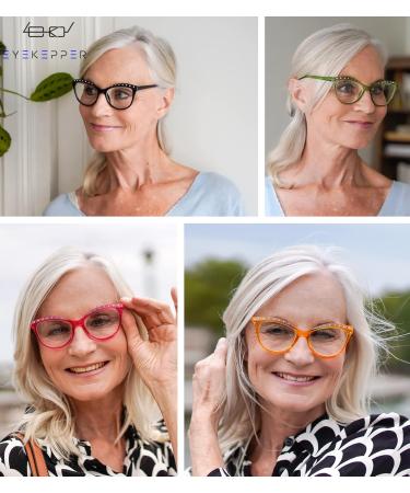 Buy Eyekepper 4-Pack Cat-Eye Reading Glasses for Women - Rhinestone Readers +2.75 - Stylish & Colorful - Buy Online on GoSupps.com