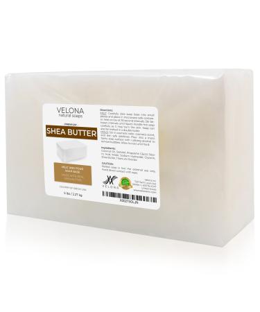 5 LB - Shea Butter - Melt and Pour Soap Base by Velona | SLS/SLES free | Natural Bars for The Best Result for Soap-Making