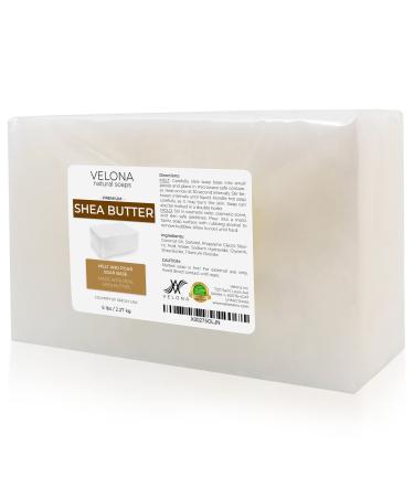 5 LB - Shea Butter - Melt and Pour Soap Base by Velona | SLS/SLES free | Natural Bars for The Best Result for Soap-Making - Buy Online on GoSupps.com