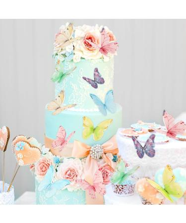 38 Pcs Edible Butterfly Cupcake Toppers Wafer Paper Butterflies for Cake Butterfly Decorations Edible Rice Paper for Cakes Colorful Butterfly Cake Toppers for Birthday Cupcakes Decorating Supplies - Buy Online on GoSupps.com