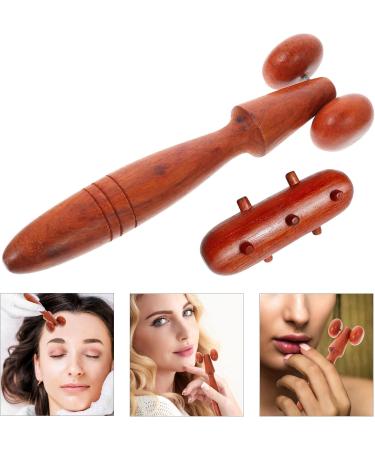 Minkissy Rosewood Massage Device - Acupuncture Tool Hand & Facial Massager Chinese Scraping Tool - 2 Pieces 16x5x3cm Red - Optimize Your Fitness & Relaxation - Buy Online on GoSupps.com