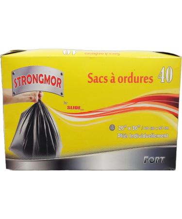 Strongmor Garbage Bags - 40 Individually Folded Bags | Superior Strength & Durability for Hassle-Free Disposal | Spacious Size Convenient Packaging | 30L Compost Heavy Duty Bathroom Trash Cans Bags - Buy Online on GoSupps.com