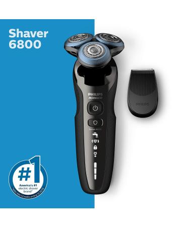 Philips Norelco 6880/81 Shaver 6800 - Rechargeable Wet/Dry Electric Shaver with Trimmer Attachment - Buy Online on GoSupps.com