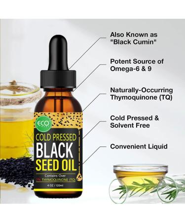 Black Seed Oil 100% Virgin Cold Pressed Organic Black Currant Seed Oil Black Cumin Seed Oil Super Antioxidant for Hair & Skin | Vegan Gluten-Free Non-Gmo 2fl Oz - Buy Online on GoSupps.com