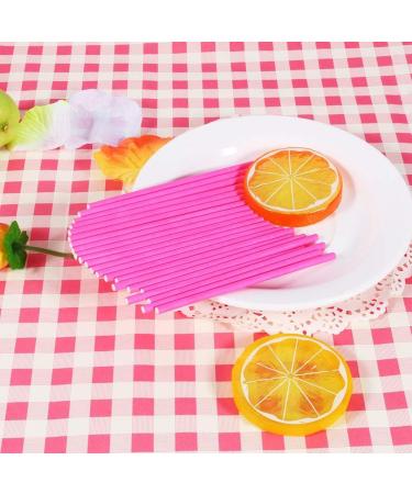  Alvinlite Alvinlite Pack of 100 Safe Paper Lollipop Sticks for Cake Pops Sweets Lollipops Party Treats Dippers Cake Chocolate and Cookies (Pink) - Buy Online on GoSupps.com