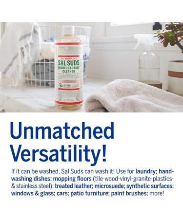 Dr. Bronner's Sal Suds Biodegradable Cleaner 16oz - All-Purpose Pine Cleaner for Floors, Laundry & Dishes - Concentrated, Grease & Dirt Cutting Formula - Gentle on Skin - 1 Pack - Buy Online on GoSupps.com