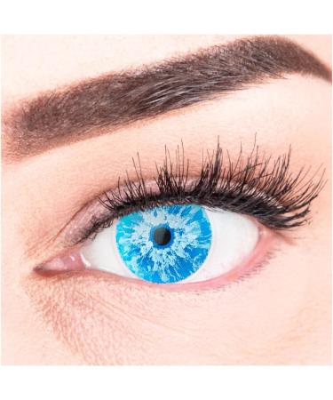 MERALENS Ice Blue Halloween Contact Lenses - 2 Pieces for Cosplay & Costume | No Prescription Required - Buy Online on GoSupps.com