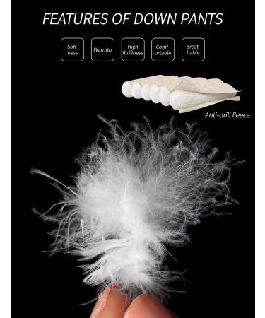 Gihuo Women's Winter Down Pants - Windproof & Warm Ski Snow Trousers in Black (Large) - Buy Online on GoSupps.com