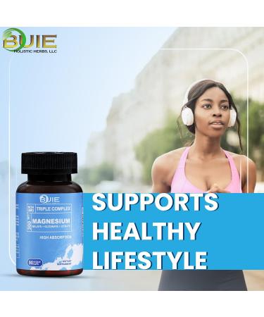 Triple Complex Magnesium 300mg | High Absorption Magnesium Glycinate Citrate & Malate Supplement | Supports Muscle Function Metabolism & Heart Health | Vegan Non-GMO | 90 Capsules 90 Count (Pack of 1) - Buy Online on GoSupps.com