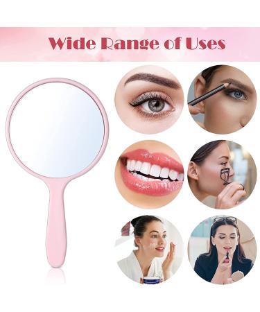 25-Piece Portable Handheld Hand Mirror Set for Women & Girls - Compact Round Mirror for Travel, Camping, Daily Use - White, Pink, Black, Blue, Green - Buy Online on GoSupps.com