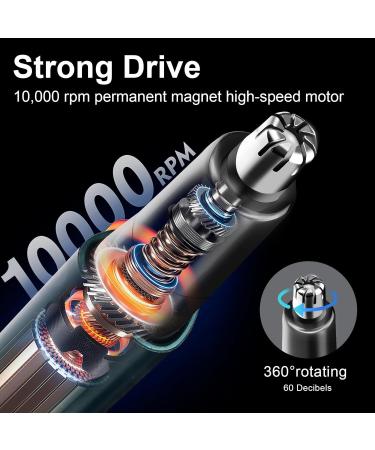 Portable Rechargeable Nose Hair Trimmer for Men & Women | Painless Low Noise Electric Trimmer - Best Manscape Tool (Black - Buy Online on GoSupps.com