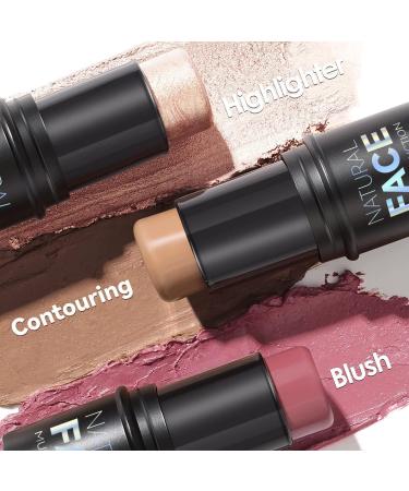 Highlighter Bronzer Blusher Contouring Stick | Non-Greasy Waterproof Formula | Lightweight Contour for Face | 90.00g (Pack of 1) - Buy Online on GoSupps.com