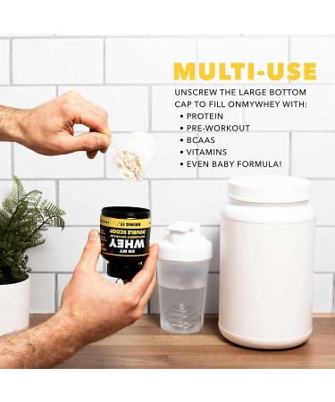 OnMyWhey Double Scoop Protein Powder Funnel Keychain 3-Pack - 3 Count (180cc) - Supplement Accessory - Buy Online on GoSupps.com