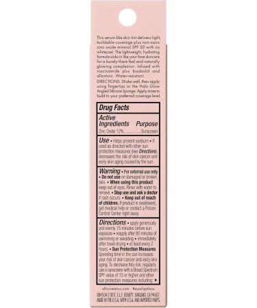 e.l.f. Halo Glow Skin Tint SPF 50 cr me hydratante color e pour une couvrance l g re et modulable pour un clat naturel v g talien et sans cruaut envers les animaux 7 Medium Warm - Buy Online on GoSupps.com