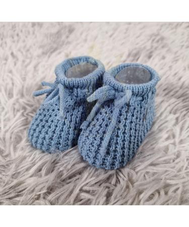 Royal Icon Baby Booties 0-3 Months - Warm & Safe Slippers for Baby Boys & Girls - Newborn Baby Boots Ri401 in Dusty Blue - Buy Online on GoSupps.com
