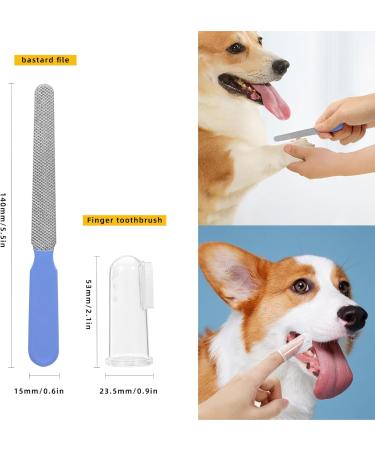 GDRAW 9-Part Zoo Set for Dogs & Cats | Complete Pet Grooming Supplies - Claw Scissors Nail Files Combs & Collars - International Shipping Available - Buy Online on GoSupps.com