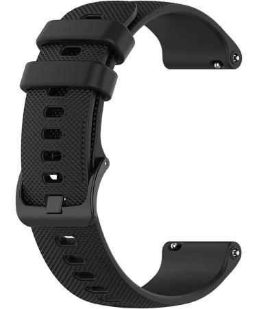 20MM Silicone Quick Release Bands for Garmin Venu Sq/Venu Sq Music - Black - Buy Online on GoSupps.com