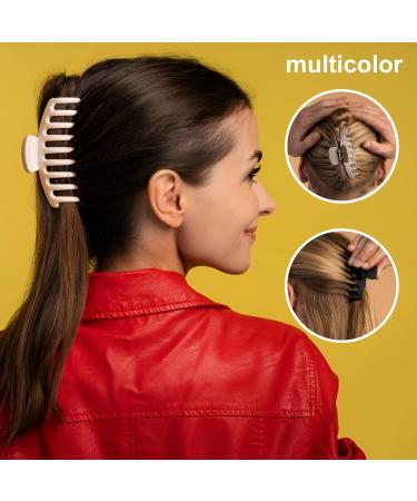 AUSYIWI 8 Pieces Large Square Barrette Barrette Non-Slip Hair Clips for Elegant Girls 11cm - Buy Online on GoSupps.com