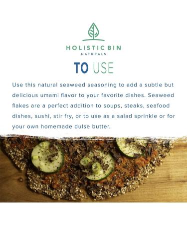 Wild Icelandic Dulse Flakes - Culinary Grade Organic Seaweed Superfood by Holistic Bin | Pure Atlantic Dulse Seaweed for Soups, Smoothies & Seasoning | Rich in Iodine & Minerals - Buy Online on GoSupps.com