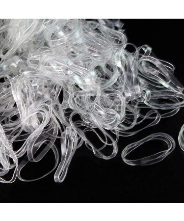 Elastic hair tie 1000 pieces durable mini elastic hair bands rubber bands made of soft rubber boxed for women girls lichen daily hairstyles