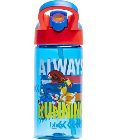 Zak Designs Sonic the Hedgehog Kids Water Bottle - 17.5 oz, Pack of 2, Leak-Proof, Non-BPA, Durable Plastic, Spout Cover, Carrying Loop - Ideal for Travel - Buy Online on GoSupps.com