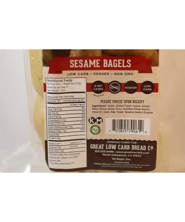 Low Carb Sesame Bagels - Delicious and Keto-Friendly - 2 Bags - Buy Online on GoSupps.com