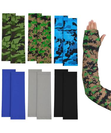 6 Pack Arm Cast Cover Elastic Cast Sleeve Arm Decorative Cast Cover Removable Washable Arm Cast Protector (Multi Color Long) Multi Color Long