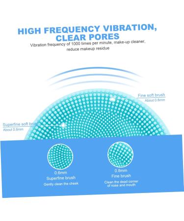 Housoutil Pore cleanser Deep Cleansing Brush Skin Cleaner Pore Cleaning Device Pore Cleaner Electric Scrubber Electric Facial Brush Facial Wash Cleaner Pores Washbasin Silica Gel - Buy Online on GoSupps.com