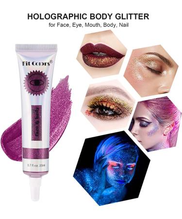 Holographic Glitter Gel for Eyes, Face, Body, Hair & Nails - Waterproof & Long Lasting Shimmer Makeup - 0.7 fl oz (Fairy White 01) - Buy Online on GoSupps.com