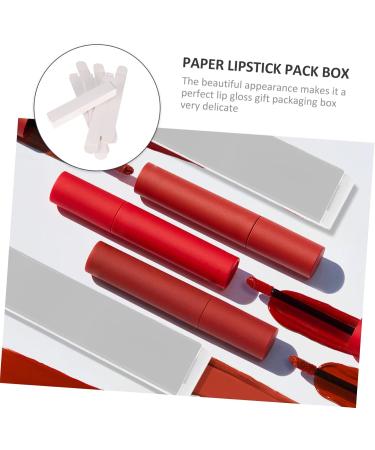  POPETPOP POPETPOP 50 Boxes Lip Gloss Packaging Box Lip Stain Holder Black Lip Gloss Packaging Boxes White Paper Red Box - Buy Online on GoSupps.com
