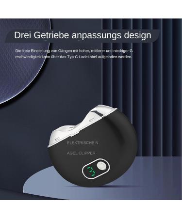 Fingernail Cutter for Seniors Electric Nail Clippers for Children Safety Fingernail Cutter Nail Scissors for Storing Nail Leftovers Rechargeable Clipper with LCD Digital Display Black - Buy Online on GoSupps.com