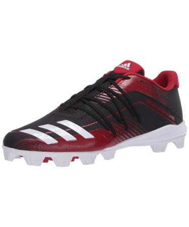 adidas Men's Afterburner 6 Grail Md Cleats Baseball Shoe 12 Core Black/Ftwr White/Power Red