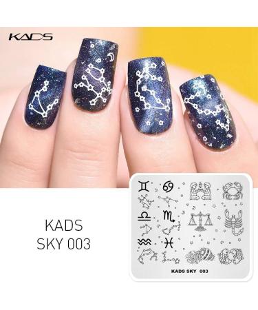 KADS Night Sky Nail Art Stamp Plate - DIY Nail Stamping Template - Buy Online on GoSupps.com