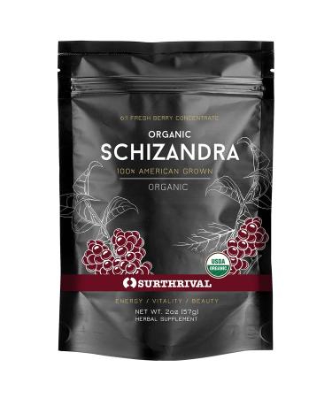 Surthrival: Organic Schizandra (Schisandra) Extract New England Grown (2oz) Enjoy Many Benefits of the Famous Five-Flavored Berry