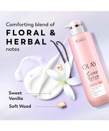 Olay Super Serum Body Wash for Normal Skin 24hr Long Lasting Hydration 5+ Ingredient Serum Complex for Bright Even Firm Luminous Skin 20 fl oz - Buy Online on GoSupps.com