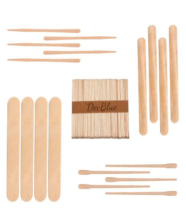 DecBlue Wooden Wax Sticks 300 Pcs - Hair Removal Spatulas in S M L Sizes for Body, Legs, Facial - Craft Sticks 300Pcs - Buy Online on GoSupps.com
