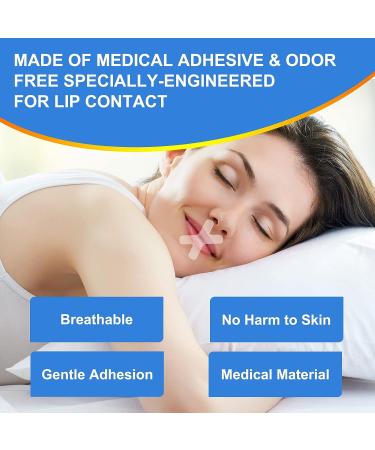 Gentle Mouth Tape (120 pcs) for Better Sleep | Anti Snoring Strips for Men and Women | Stop Snoring Solution | Improved Nighttime Breathing - Buy Online on GoSupps.com