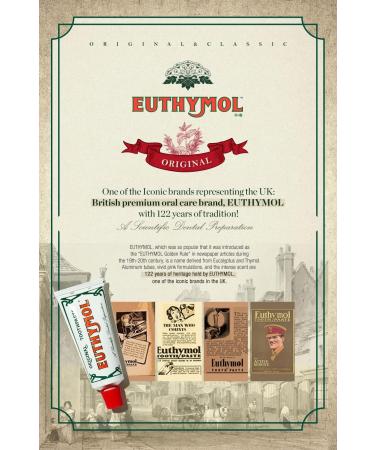 Euthymol Natural Fluoride-Free Strong Mint Toothpaste 3.7 oz - Plaque & Tartar Remover, Classic Pink Formula for Fresh Breath - Travel Size Aluminum Tube, 3.7 Ounce - Buy Online on GoSupps.com