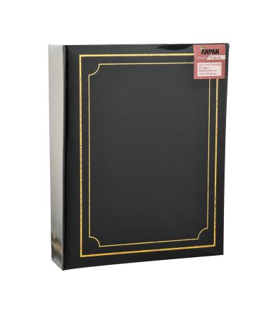 Arpan 6x4 Plain Photo Album with 200 Pockets (Black) 18.3 x 4.5 x 22.9 cm Black