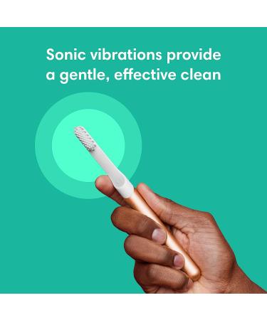 Quip Adult Electric Toothbrush - Sonic, Soft Bristles, Timer, Metal Handle - Copper - Buy Online on GoSupps.com