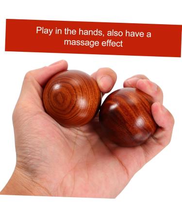 Beaupretty 4-Piece Carving Ornament Craft - Zen Meditation & Acupressure Wooden Balls for Relaxation | Stress Relief Toys - Buy Online on GoSupps.com