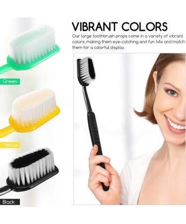 Buy Alipis Oversized 3-Piece Huge Toothbrush Set | Novelty Comedy Toy for Carnival Parties Yellow & Green - Buy Online on GoSupps.com