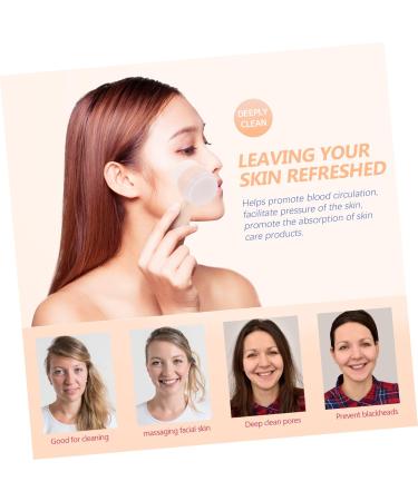 DOITOOL Silicone Face Brush Multi-function Facial Brush Cleaning Accessories Spa Accessories Face Cleansing Tool Multifunctional Cleaning Brush Fiber Pore Manual Silica Gel White Detergent 12x4.5cm White - Buy Online on GoSupps.com